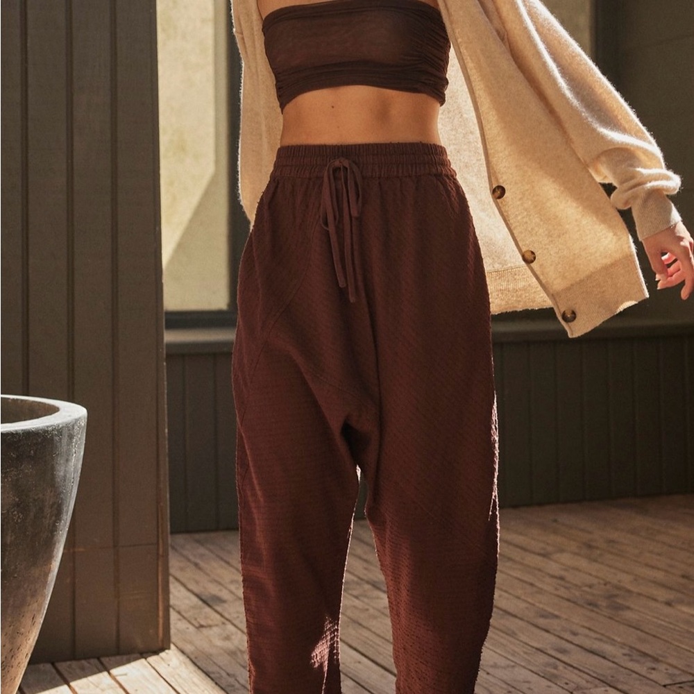 Free People Brown Thora Harem Pants